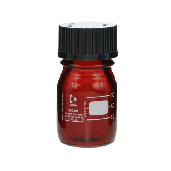 日本SIBATA柴田科學(xué)耐熱螺口瓶 棕色帶黑色瓶蓋 017210-10002A