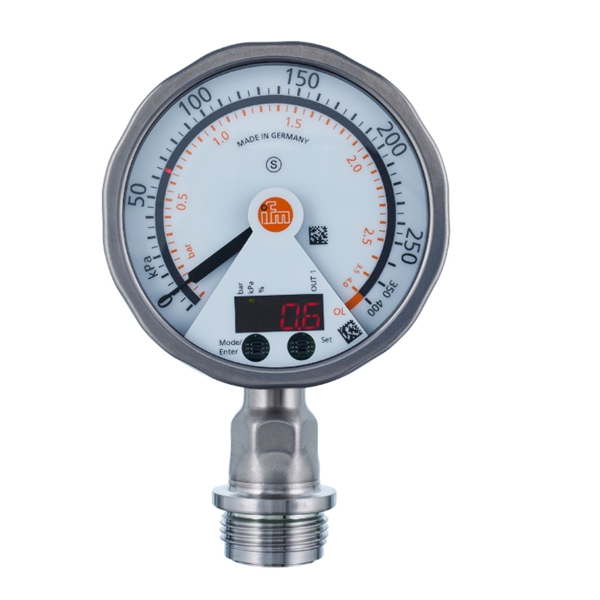 德國(guó)IFM易福門帶模擬顯示屏的齊平式壓力傳感器PG2737 PG-001-REA01-MFRKG/US/ /P