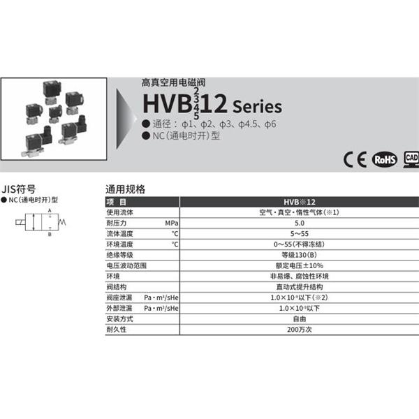 CKD喜開理先導(dǎo)式2通電磁閥HVB112-6N-5-DC24V
