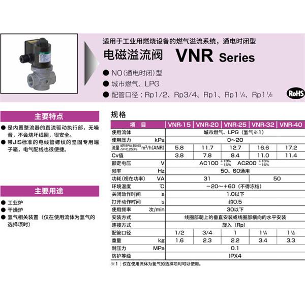 CKD喜開理電磁溢流閥VNR-40-AC100V
